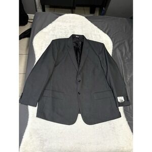 New Edwards Redwood & Ross Men's Gray Blazer Jacket Size 52R 2 Button Woven Poly